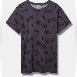 Torrid ACDC Classic Fit Cotton All Over Print Crew Tee women’s size 5X